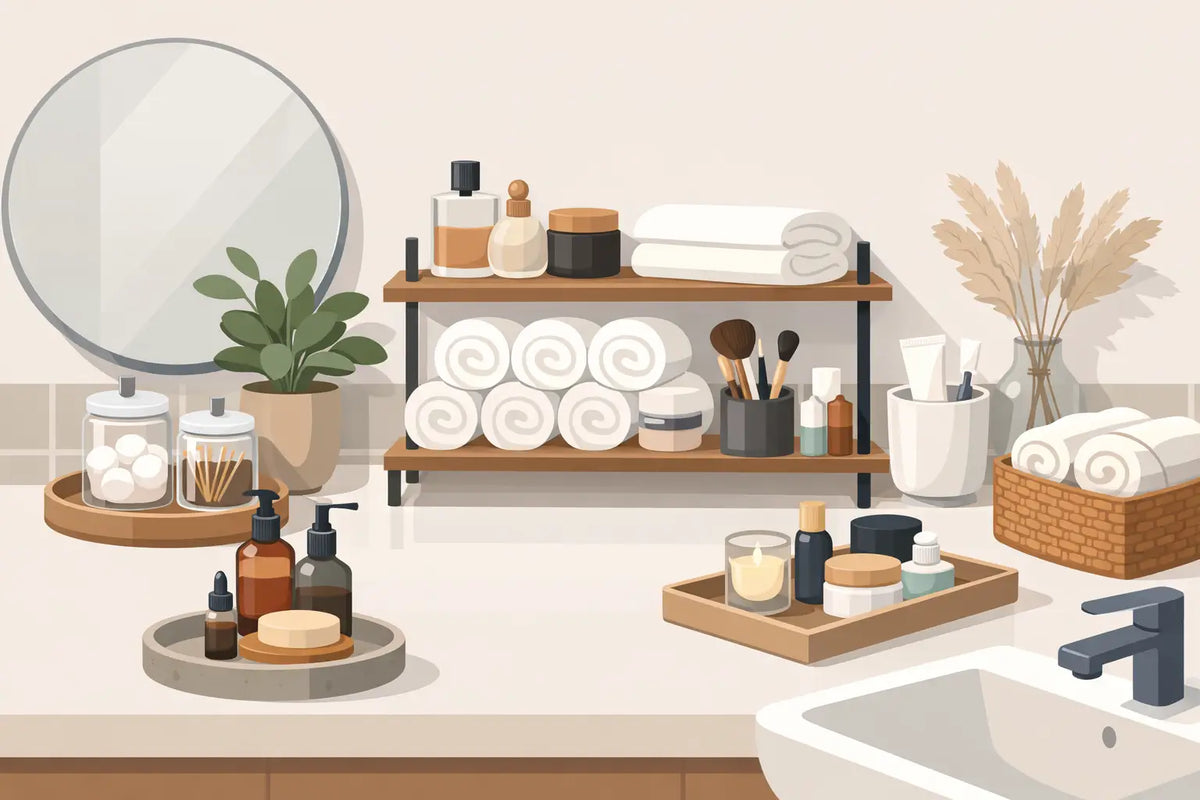 12 Bathroom Counter Storage Ideas That Look Polished