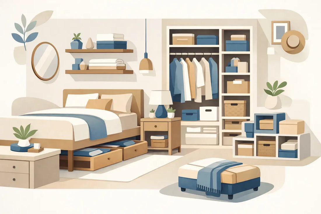 12 Small Bedroom Storage Tips That Look Good