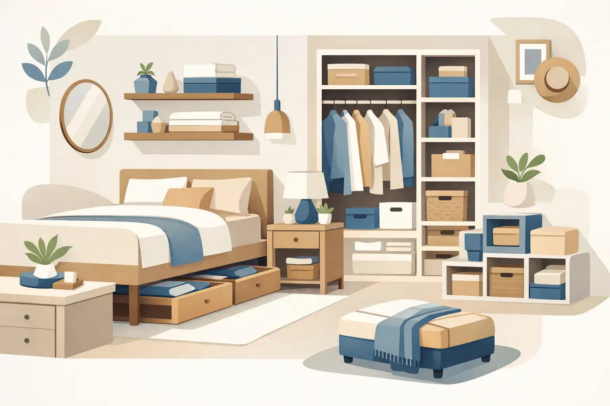 12 Small Bedroom Storage Tips That Look Good