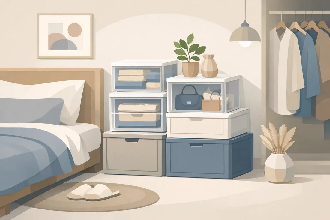 Stackable Storage Boxes for Bedroom Use