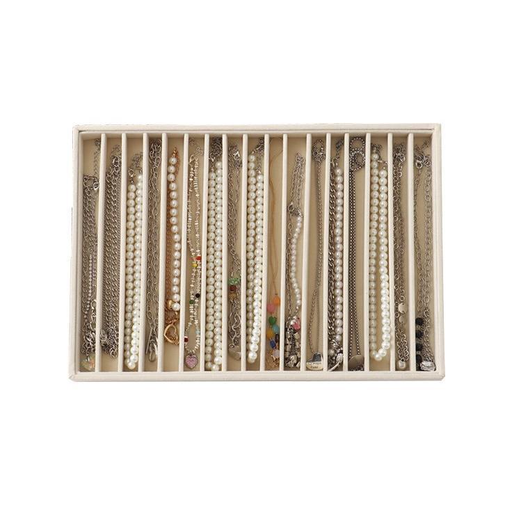 Shopclassyshop super Extra Large velvet jewelry tray stackable display tray for earrings necklaces and rings for jewelry drawer organizer