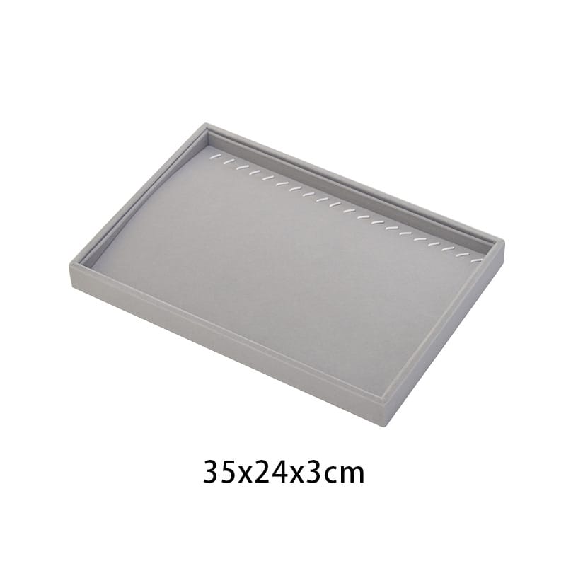 Shopclassyshop super Extra Large velvet jewelry tray stackable display tray for earrings necklaces and rings for jewelry drawer organizer