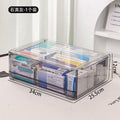 Shopclassyshop Transparent Visible Medicine Box Drawer Style Stackable Household High-capacity Medical Box Multilayer Family Packaging Antigen Medicine