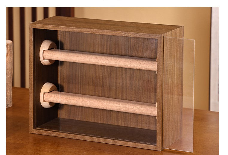 Shopclassyshop dust free Double-layer jewelry box wooden for antiques hand bracelets bracelets storage multifunctional jewelry display box