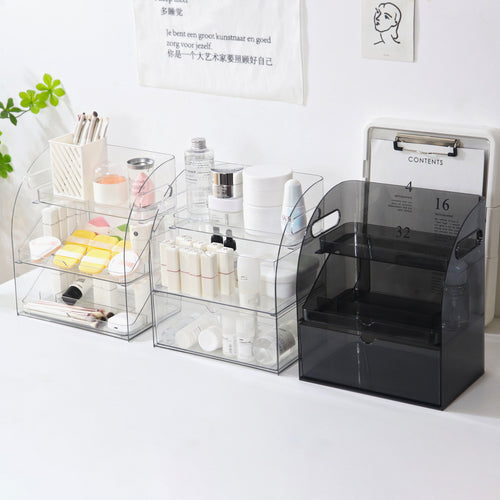 Cosmetics storage box desktop dustproof skincare vanity organizer lipstick home acrylic