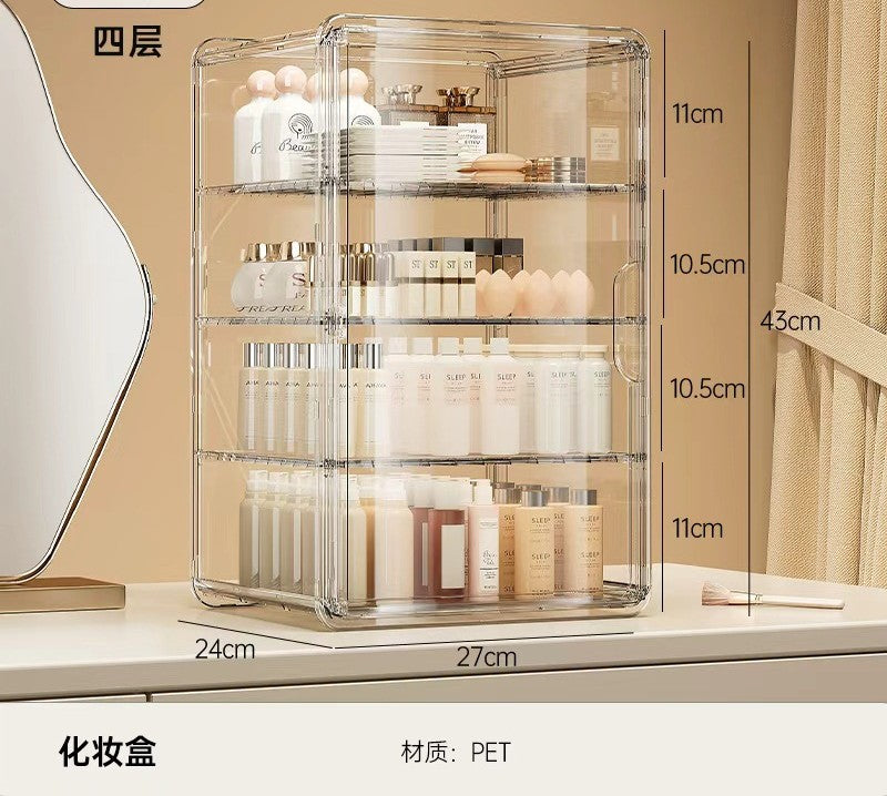 Shopclassyshop Transparent PET cosmetics skin care products dustproof finishing and Bag tea cups storage Organizer