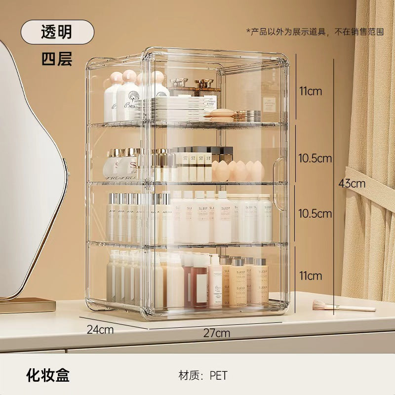 Transparent PET cosmetics skin care products dustproof finishing and Bag tea cups storage Organizer