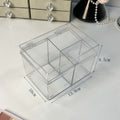 Shopclassyshop Table organizer PET cotton swab storage box, beauty salon cotton pad box dressing table dustproof cotton box, makeup remover tissue box