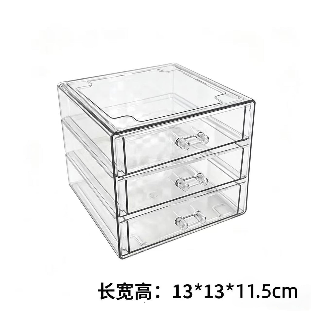 Shopclassyshop Stackable Desktop cosmetic storage box lipstick Organizer dust-proof drawer-style storage makeup box