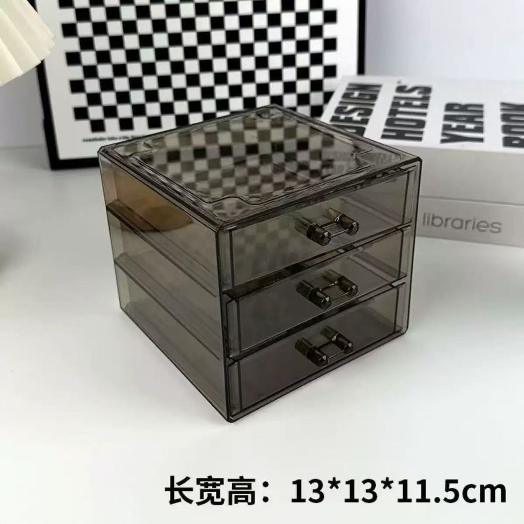 Shopclassyshop Stackable Desktop cosmetic storage box lipstick Organizer dust-proof drawer-style storage makeup box