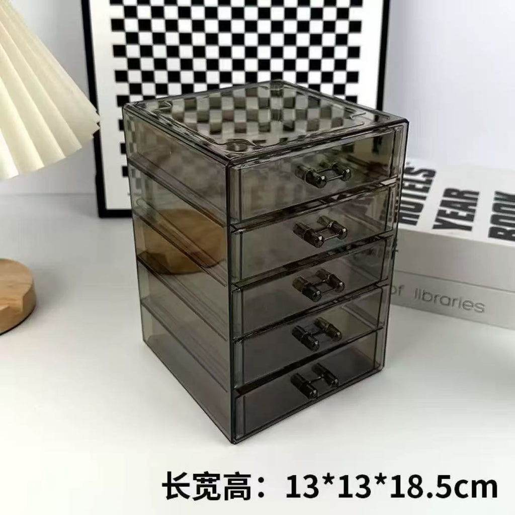 Shopclassyshop Stackable Desktop cosmetic storage box lipstick Organizer dust-proof drawer-style storage makeup box