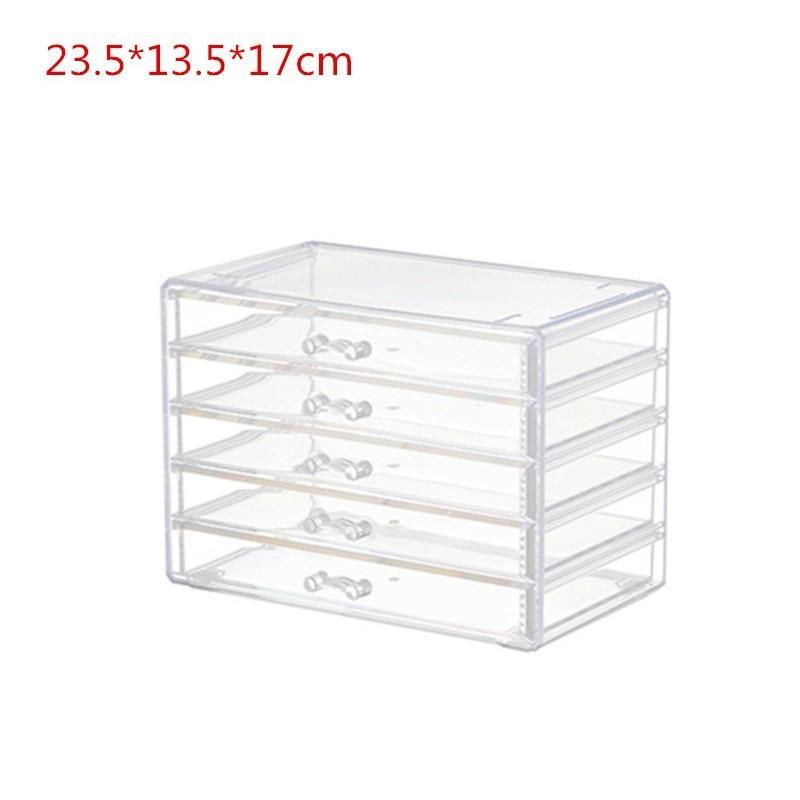 Shopclassyshop Multifunctional Lipstick Storage Box Desktop Makeup Drawer Organizer Lip Gloss Eyeshadow Makeup Transparent Dustproof Storage