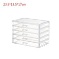 Shopclassyshop Multifunctional Lipstick Storage Box Desktop Makeup Drawer Organizer Lip Gloss Eyeshadow Makeup Transparent Dustproof Storage
