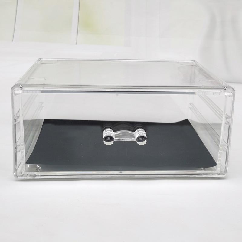 Shopclassyshop Multifunctional Lipstick Storage Box Desktop Makeup Drawer Organizer Lip Gloss Eyeshadow Makeup Transparent Dustproof Storage