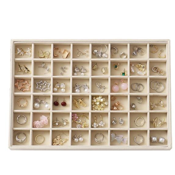 Shopclassyshop super Extra Large velvet jewelry tray stackable display tray for earrings necklaces and rings for jewelry drawer organizer