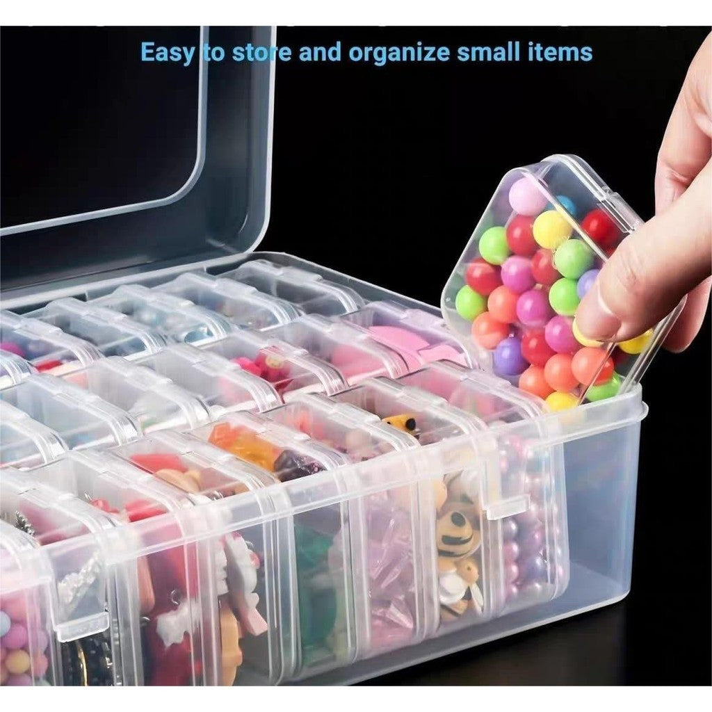 Shopclassyshop PP plastic Multi-grid rice bead jewelry nail art hardware DIY storage decorative box