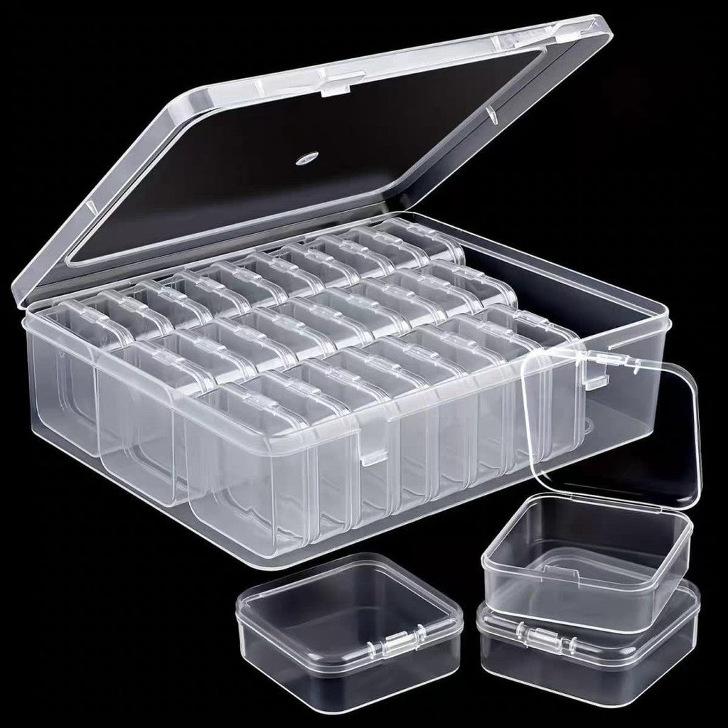 Shopclassyshop PP plastic Multi-grid rice bead jewelry nail art hardware DIY storage decorative box