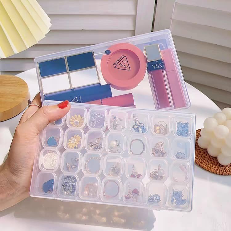 Shopclassyshop PP plastic Multi-grid rice bead jewelry nail art hardware DIY storage decorative box