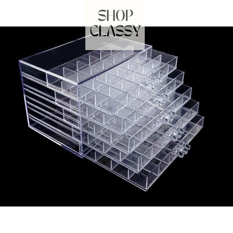 Shopclassyshop 5 Drawer 120 slot jewerly box anti-oxidation earring multi grid ring storage box