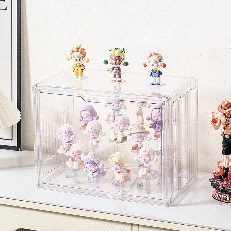 Shopclassyshop Acrylic Rubik cube Blind box display Stand storage figure large-capacity container bubble mart Organiser