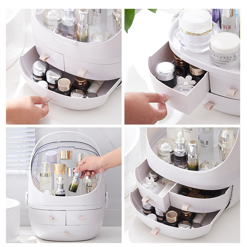Shopclassyshop cosmetics storage box household organizer large desktop dustproof dressing table lipstick skin care  box