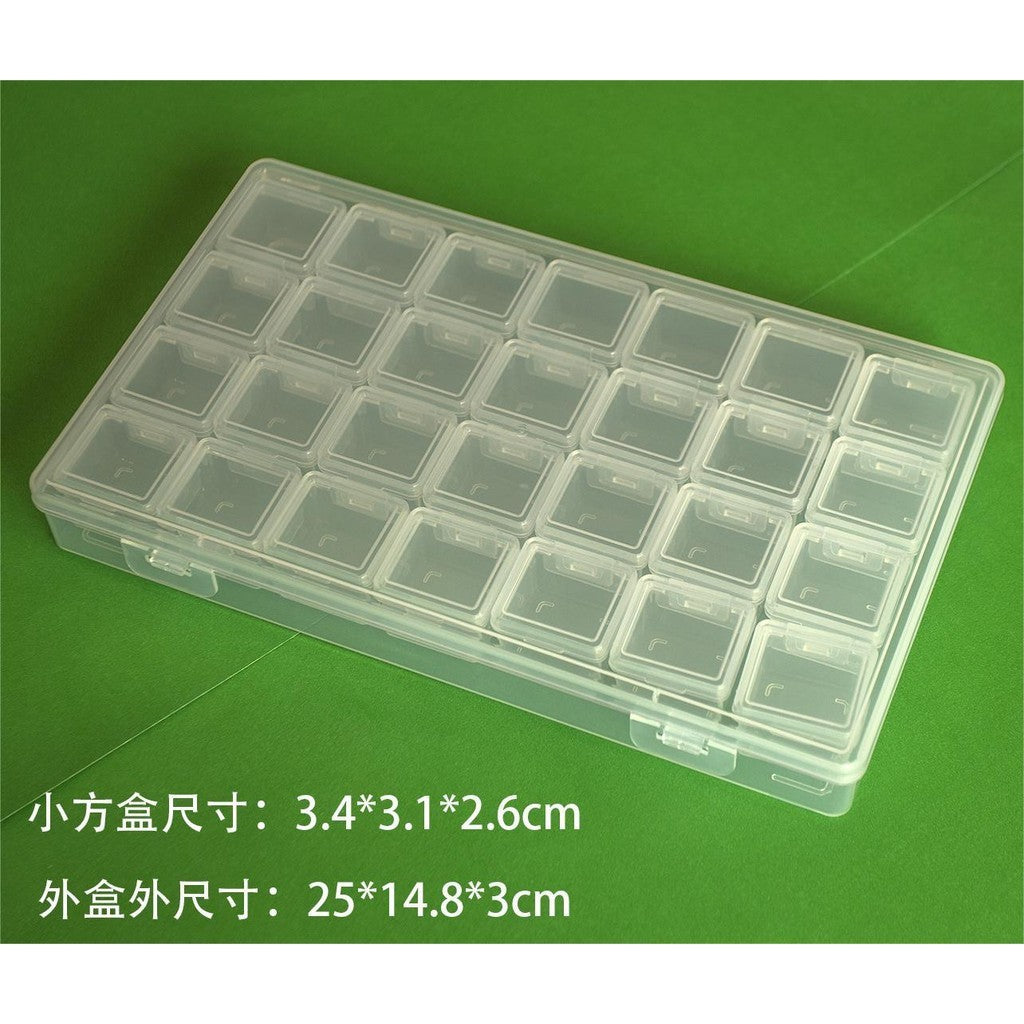 Shopclassyshop PP plastic Multi-grid rice bead jewelry nail art hardware DIY storage decorative box