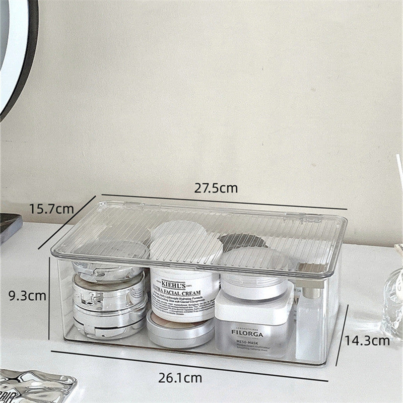 Shopclassyshop Tabletop Stackble storage box dresser makeup mask organizer box household makeup brush puff storage box