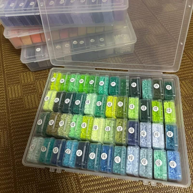Shopclassyshop PP plastic Multi-grid rice bead jewelry nail art hardware DIY storage decorative box