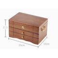 Shopclassyshop Solid wood jewelry organizer box with full lock large capacity multifunctional jewelry Organizer  box
