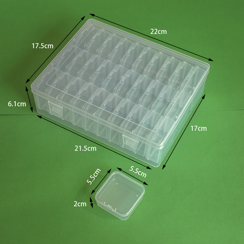 Shopclassyshop PP plastic Multi-grid rice bead jewelry nail art hardware DIY storage decorative box