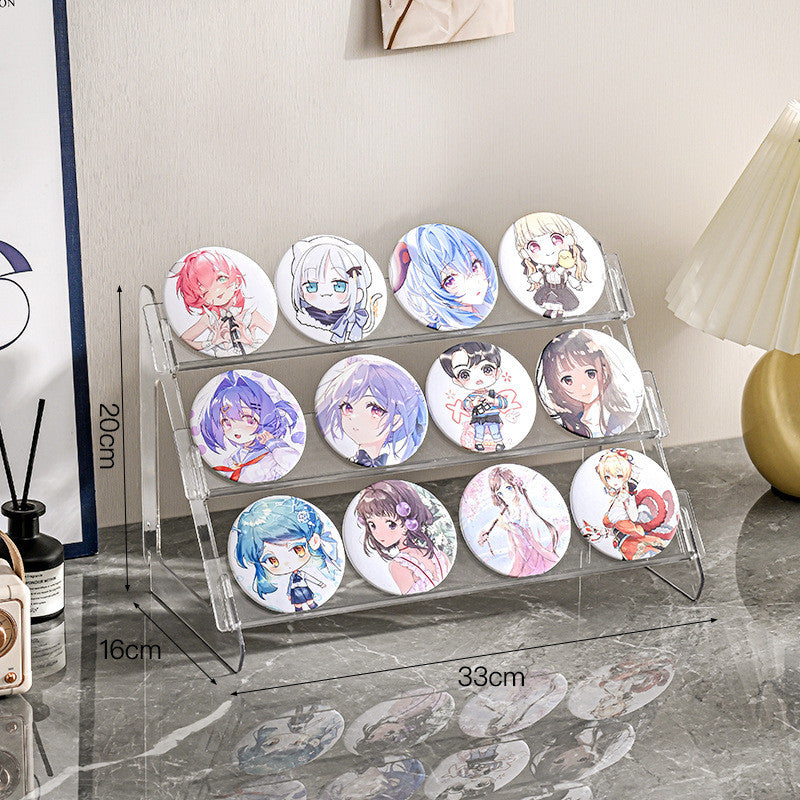 Shopclassyshop Slab & Badge Card Storage rack Box Ladder Display Stand Transparent Acrylic Animation