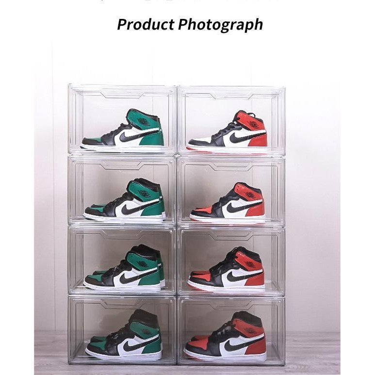 Shopclassyshop shoe/Bag Box stackable acrylic pro magnetic handbags display cabinet dust-proof stackable