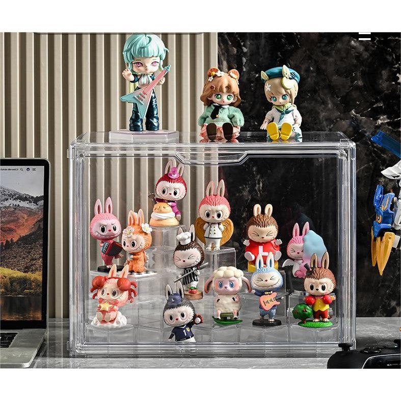 Shopclassyshop Acrylic Rubik cube Blind box display Stand storage figure large-capacity container bubble mart Organiser