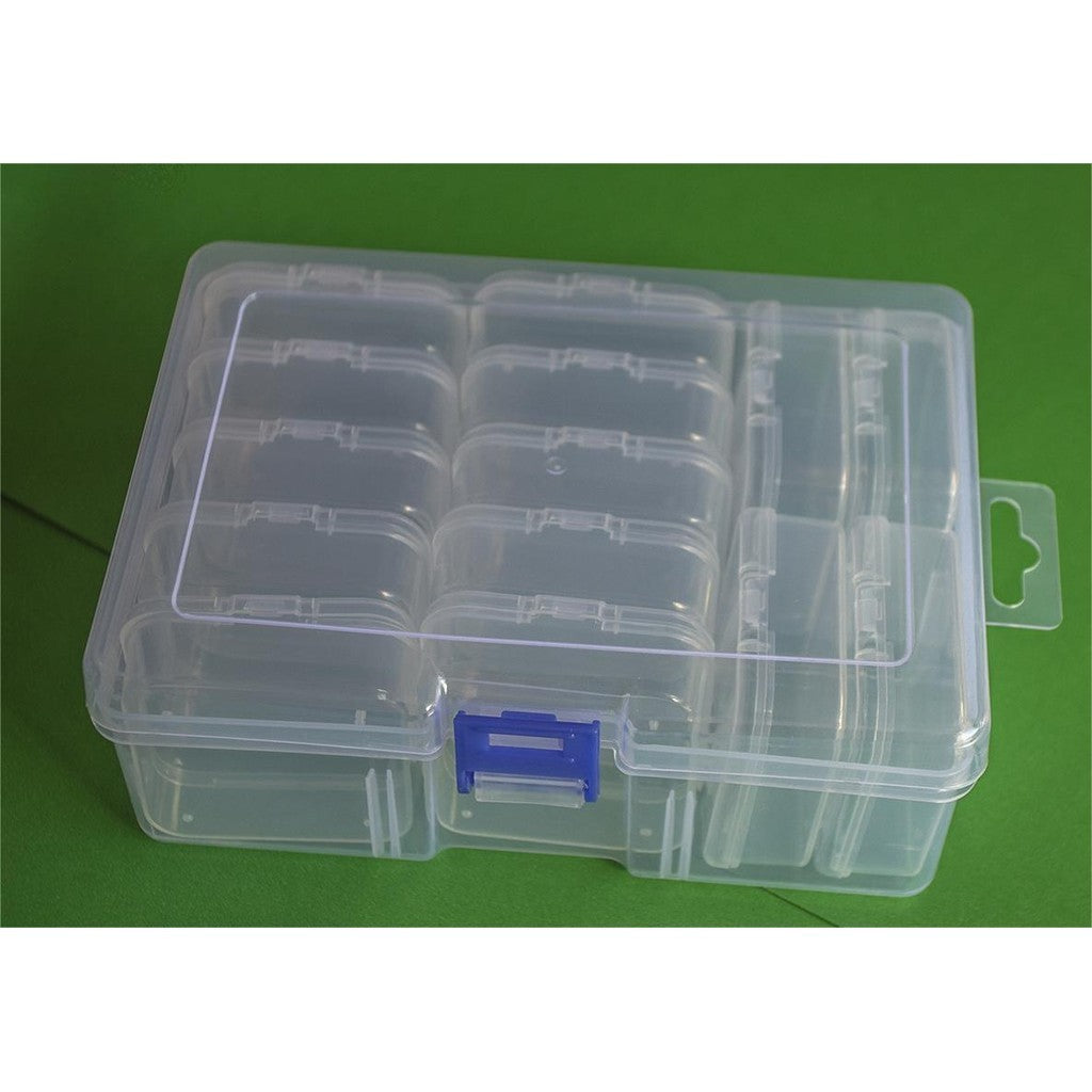 Shopclassyshop PP plastic Multi-grid rice bead jewelry nail art hardware DIY storage decorative box