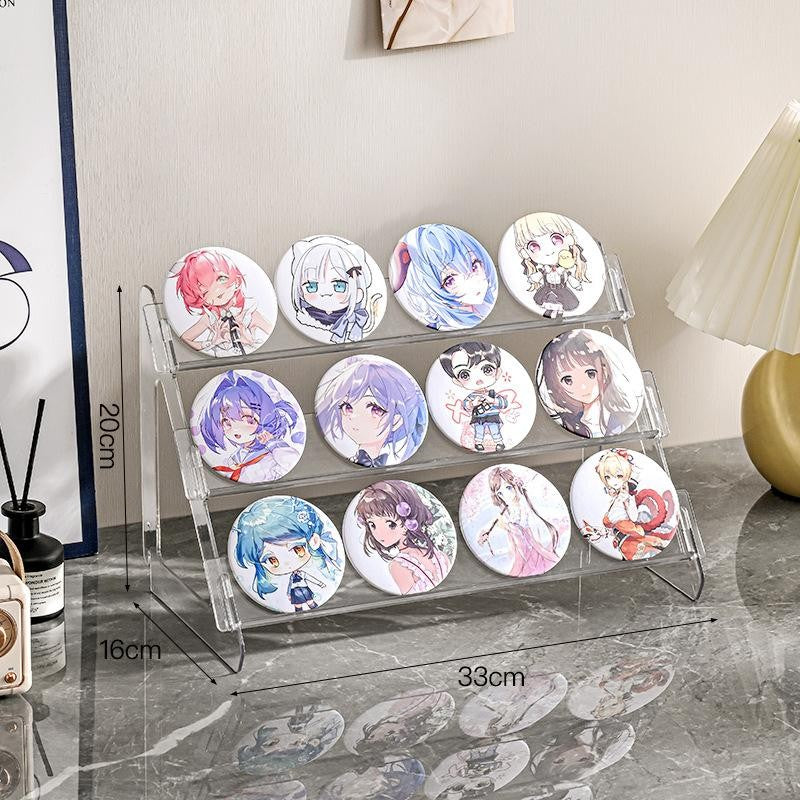 Shopclassyshop Slab & Badge Card Storage rack Box Ladder Display Stand Transparent Acrylic Animation