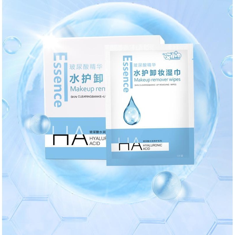 Avocado Plant Essence Makeup Remover Cotton Wet Wipes Individually Sealed Cleansing Disposables Hyaluronic acid