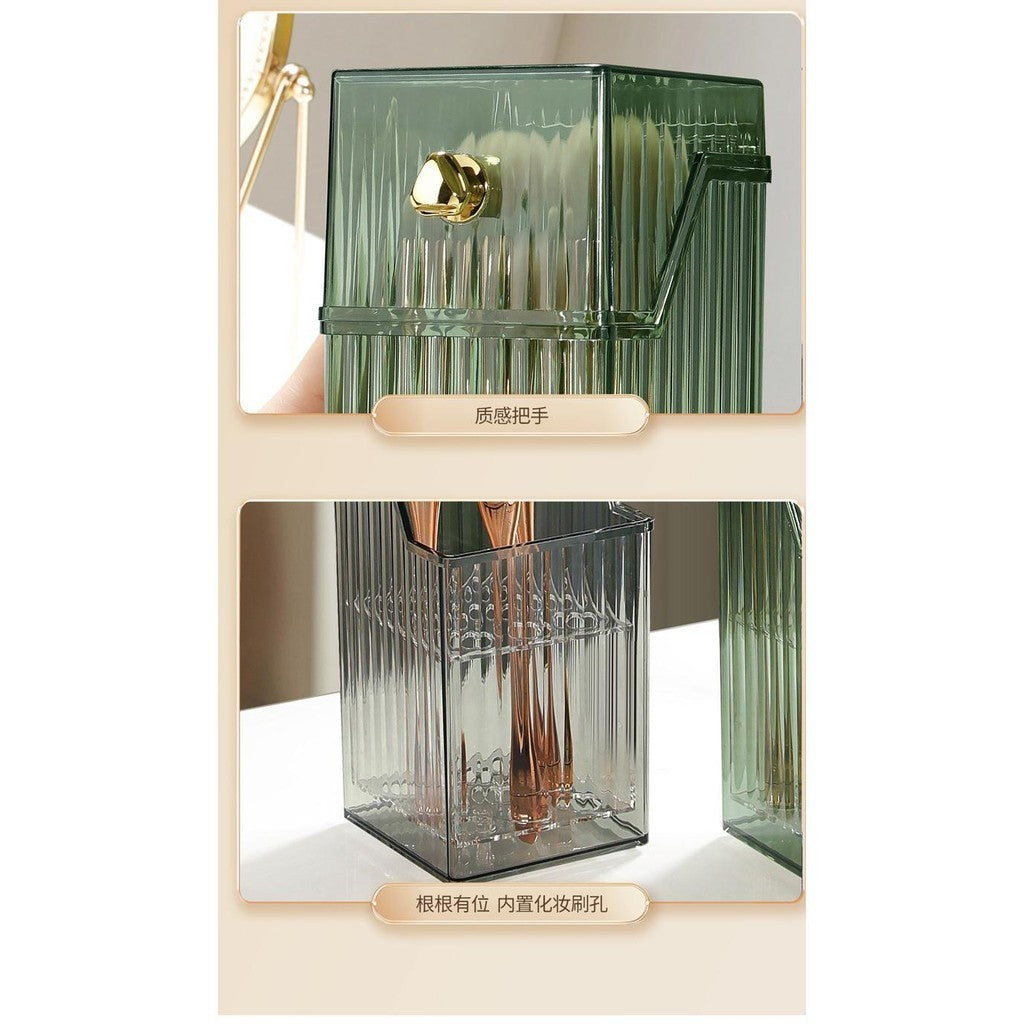 Shopclassyshop Light luxury makeup brush storage bucket desktop high-end  dust-py eye shadow brush