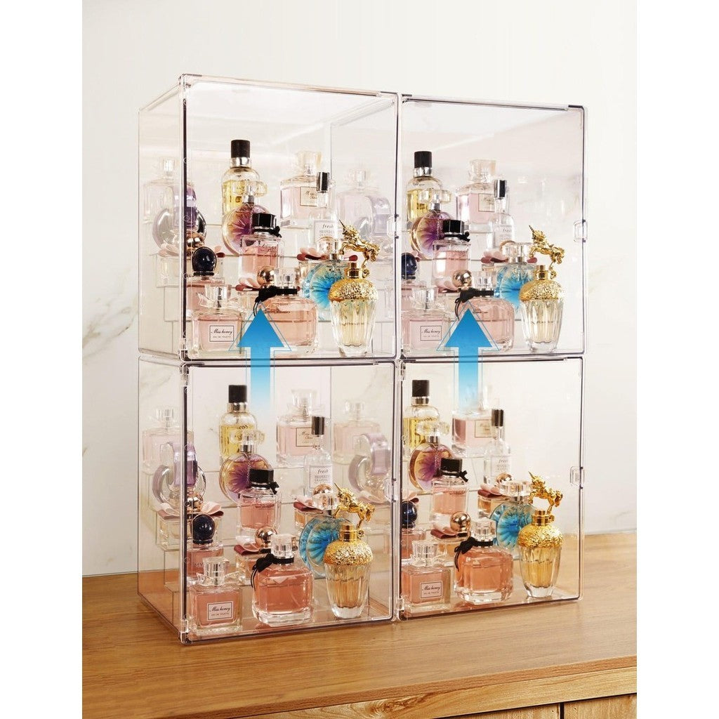 Shopclassyshop Perfume/Toy storage box display cabinet dust-proof transparent large table cosmetics skincare