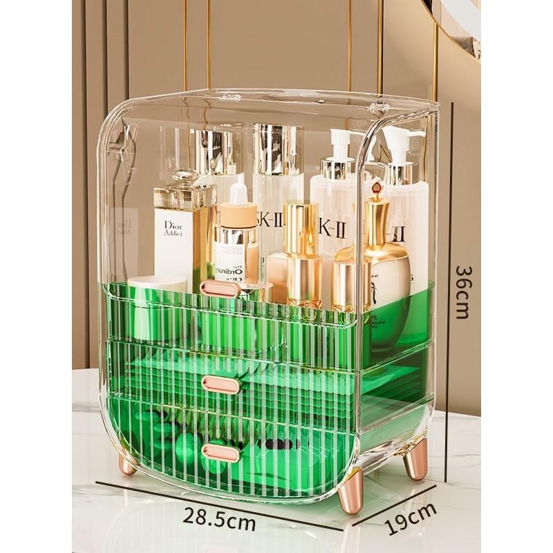 Premium Cosmetic Oraganizer Desktop storage rack large jewelry drawer organizer box dust-proof cosmetics storage box