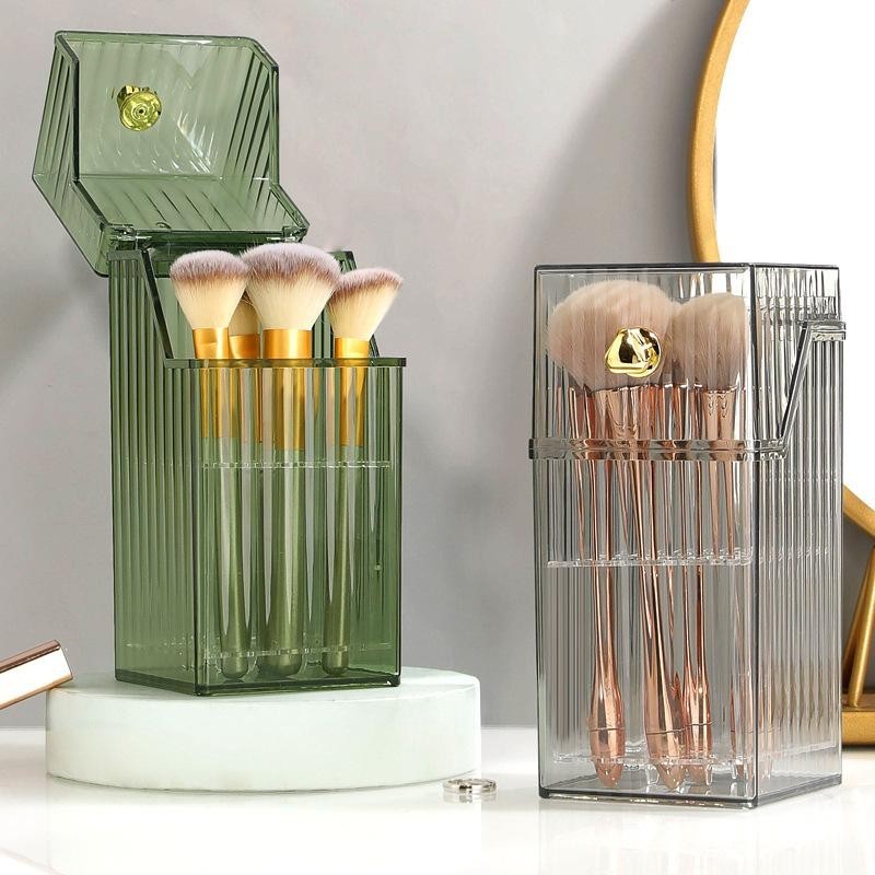 Shopclassyshop Light luxury makeup brush storage bucket desktop high-end  dust-py eye shadow brush