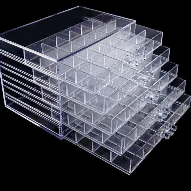 Shopclassyshop 5 Drawer 120 slot jewerly box anti-oxidation earring multi grid ring storage box