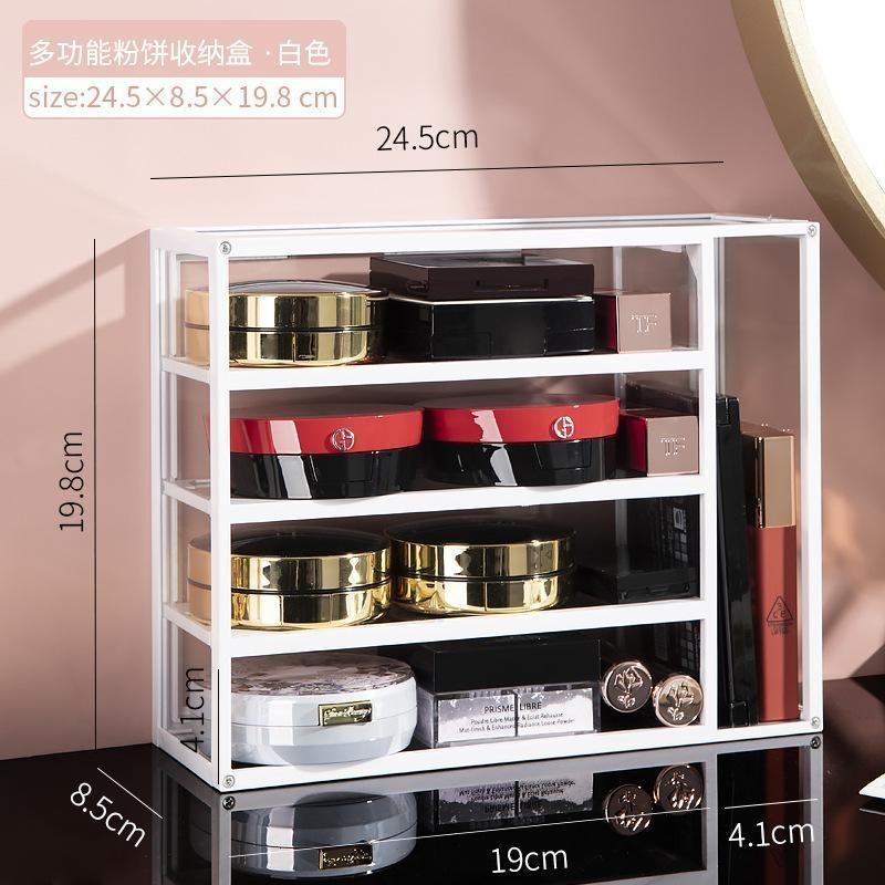 Shopclassyshop Glass make up Eyeshadow powder lipstick cosmetics rack desktop storage rack for foundation