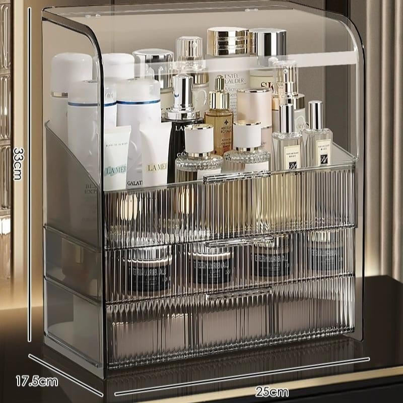 ShopClassyshop Large Acrylic Cosmetics storage box desktop dust-proof makeup organizer table box