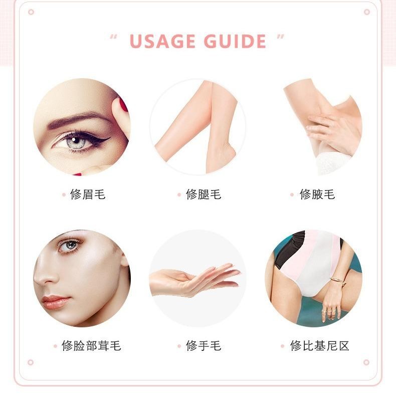 Electric eyebrow trimmer women's automatic eyebrow shaver beauty rechargeable shaving