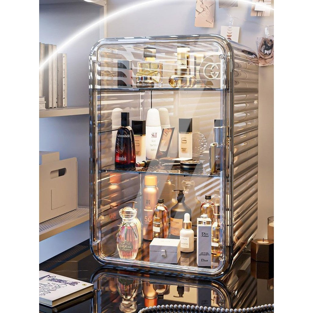 Shopclassy Transparent acrylic cosmetics skin care products dustproof finishing and storage Organizer