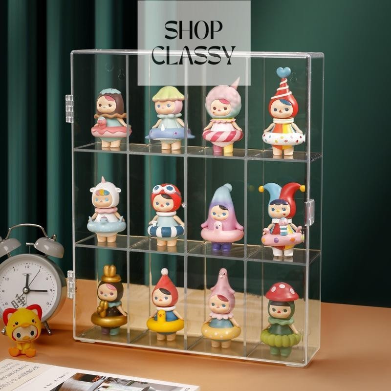 Shopclassyshop Pop Mart Blind Box organizer Display storage Acrylic Stand Figure Mart Display Wall Hanging Dust-proof