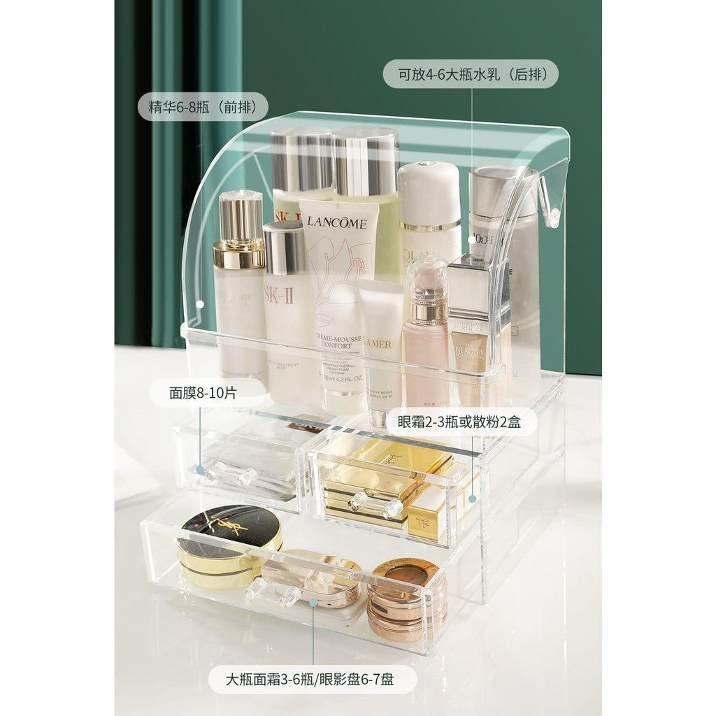 Shopclassyshop Acrulic Cosmetics Make up storage box desktop dust-proof skin care product storage table lipstick makeup