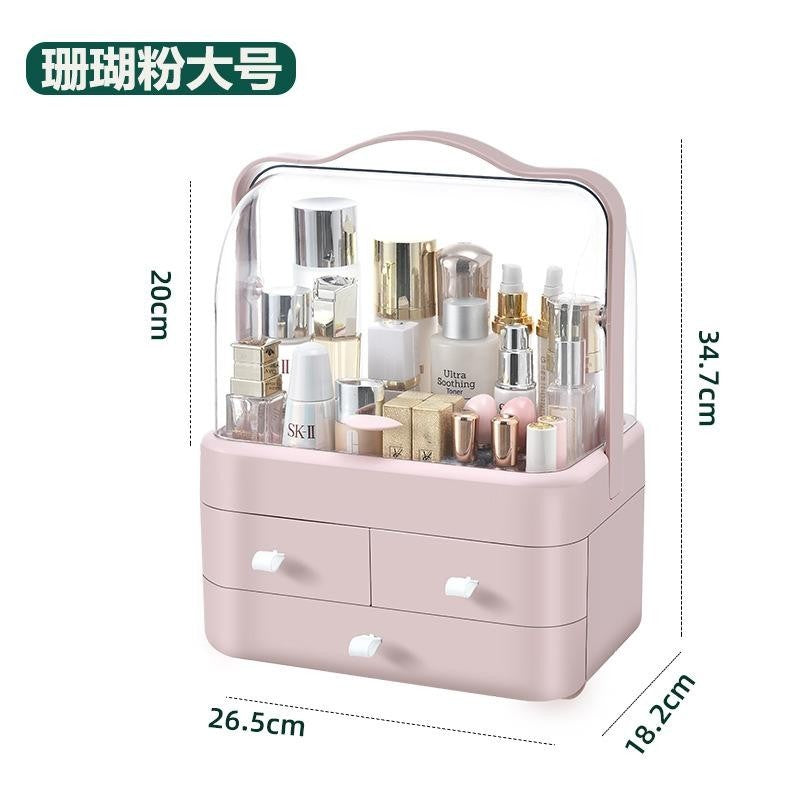 Acrylic Plastic Make Up Organizer Storage box Cosmetics Skin care products, facial mask,lipstick,dust-proof vanity