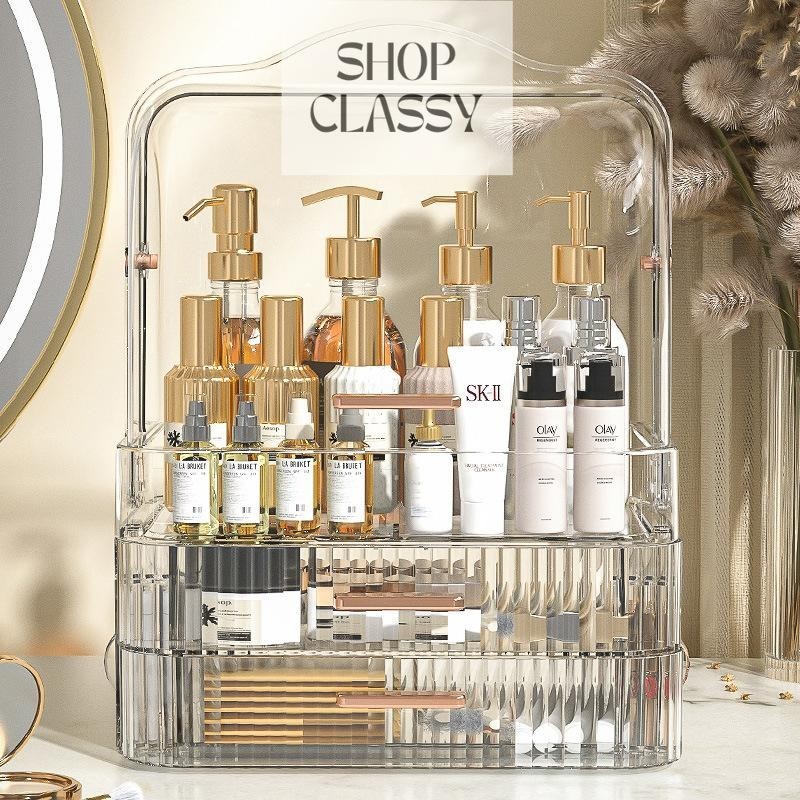 Cosmetic Acrylic skin care product storage box,desktop transparent storage box, dormitory lipstick storage rack