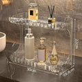 Shopclassyshop Bathroom double shelves rack countertops cosmetics storage bathroom organizer skin care products storage